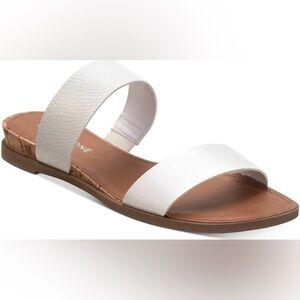 Sun + Stone Women’s Eastern Slide Sandals | White | Sz. 8.5